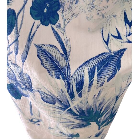 Chico's 16 Jeans Boho Plus Denim Palm Girlfriend Ankle Pants Resort White blue - Picture 3 of 11
